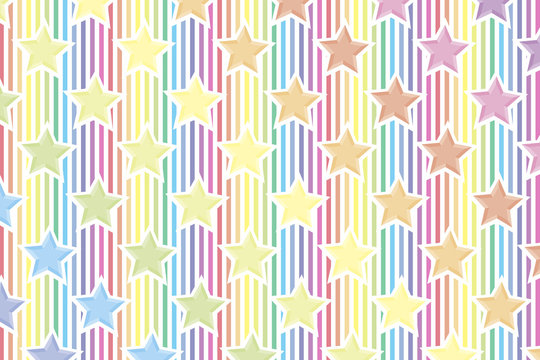 背景素材壁紙 虹 虹色 レインボー 七色 カラフル 星 スター 星柄 星屑 銀河 星雲 空 青空 天の川 天の河 模様 パターン Stock ベクター Adobe Stock