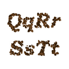coffee seed font