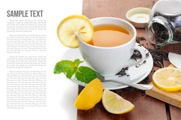 Cercles muraux Theé thé au citron
