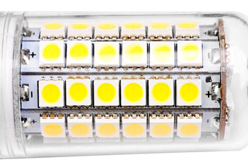 energy-saving LED lamp isolated on white background.