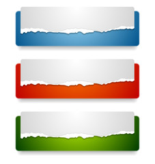 Abstract web headers design. Vector banners