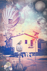 Outsckirt in the night with ot hair balloon © Rosario Rizzo