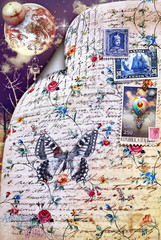 Scrapbook and old stamps series