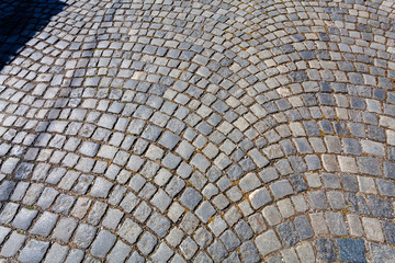 detail of cobblestone path