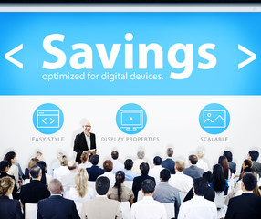 Group of Business People Seminar Saving Concept