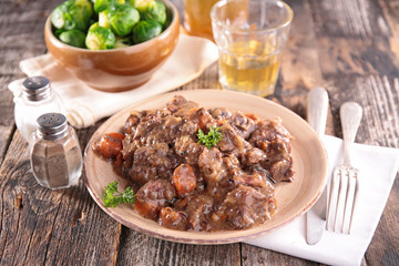 beef, carrot and sauce
