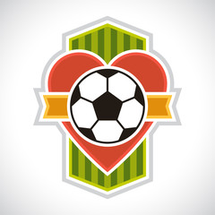 Obraz premium Sports illustration soccer football badge.