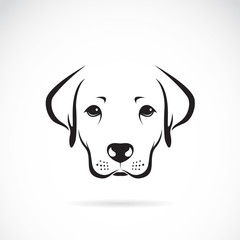 Vector of a dog labrador on white background. Pet. Animal.