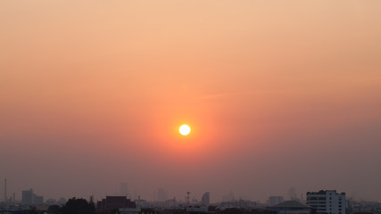 Sunset sky in Bangkok Thailand