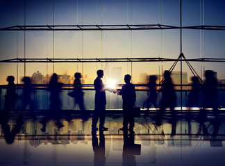 Business People Corporate Connection Greeting Handshake Concept