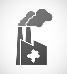 Factory icon with a puzzle piece