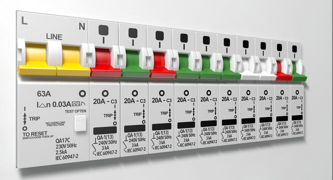 Electrical Circuit Breaker Panel