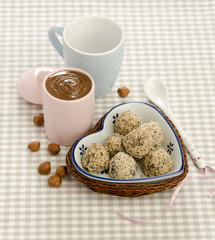 truffle candies with nuts