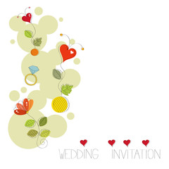 Wedding invitation vector illustration