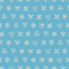 background with Traditional Ukrainian Easter egg ornaments