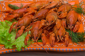 Boiled crayfish