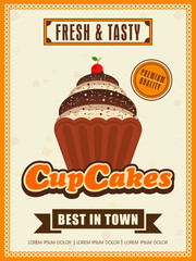 Flyer or menu card design for Cupcake.