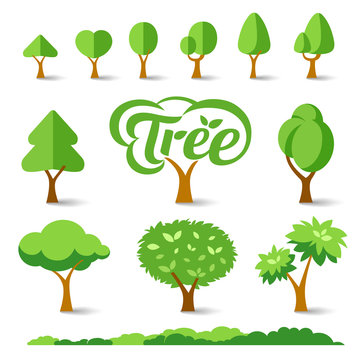 Trees collections set design