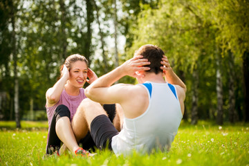 Couple training together