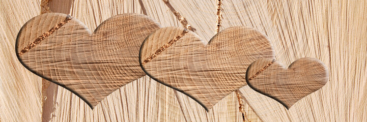 herzen aus holz