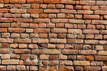 orange old brick wall