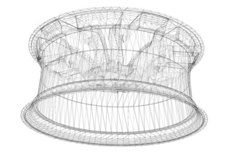 Set of car wheels isolated