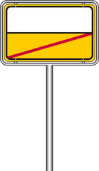 Ortsschild R&uuml;ckseite wei&szlig;