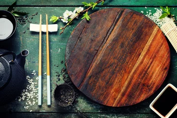 Abwaschbare Fototapete Asiatisches Essen Hintergrund © Natalia Klenova