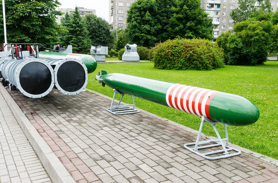 Old Torpedo And Torpedo Tubes In Kaliningrad