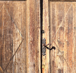 old wooden door detail