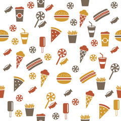 Snacks seamless pattern
