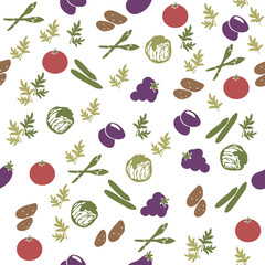 Vegetarian food seamless pattern