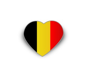 Fototapeta premium Heart flag of Belgium