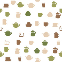 Tea seamless pattern