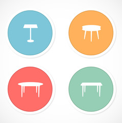 Retro stickers with icons