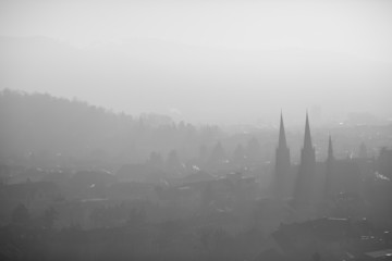 fog over Freiburg, Germany