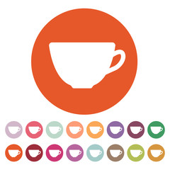 The cup icon. Tea symbol. Flat