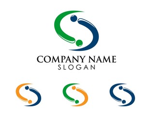 i letter swoosh logo template