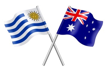 Flags: Uruguay and Australia