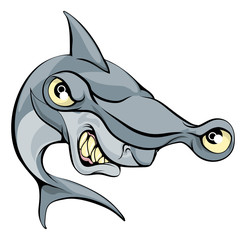 Fototapeta premium Hammer head shark cartoon
