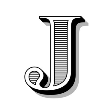 Font with lines.