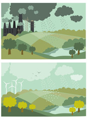 Ecology Concept Vector Illustration for Environment