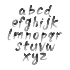 Vector alphabet. Letters of the alphabet  brush.