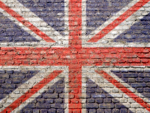 UK flag painted on wall