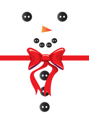 Christmas Greeting Card with snowman