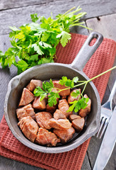 fried meat