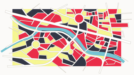 Abstract city map