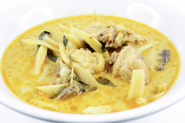 Thai Food, Curry Chicken with Bamboo Shoots