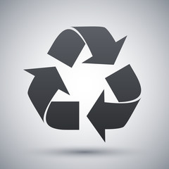 Vector recycle sign or icon