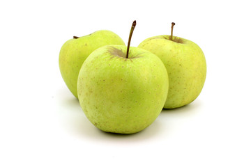 Green ripe apples